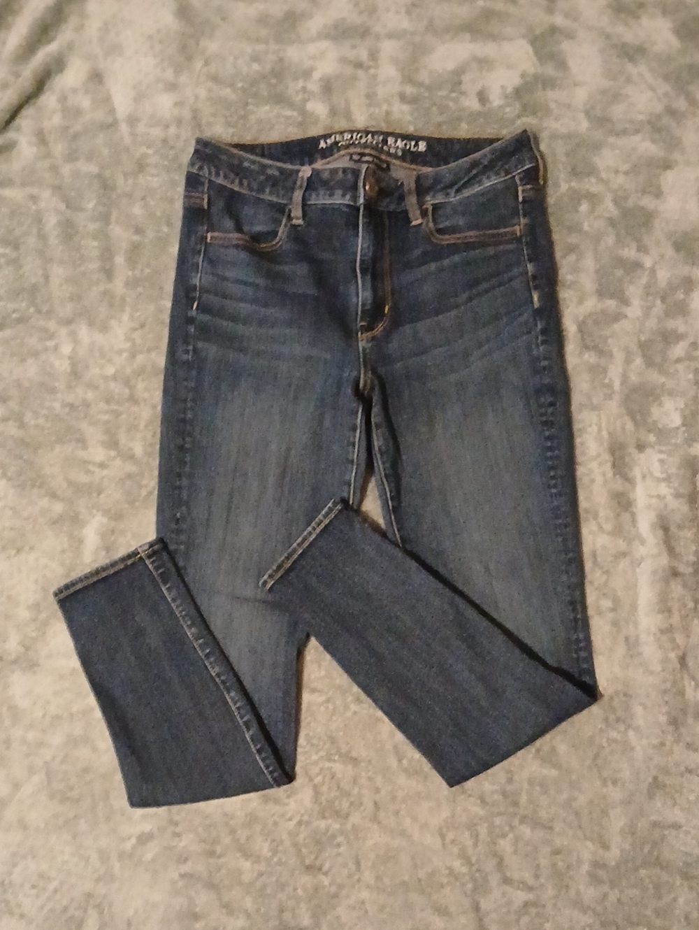 American Eagle Outfitters Women's Dark Blue Skinny Jeans